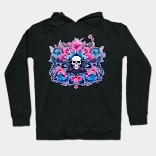 Skull and flowers Hoodie